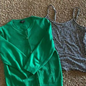 Women’s cardigan and tank top cami